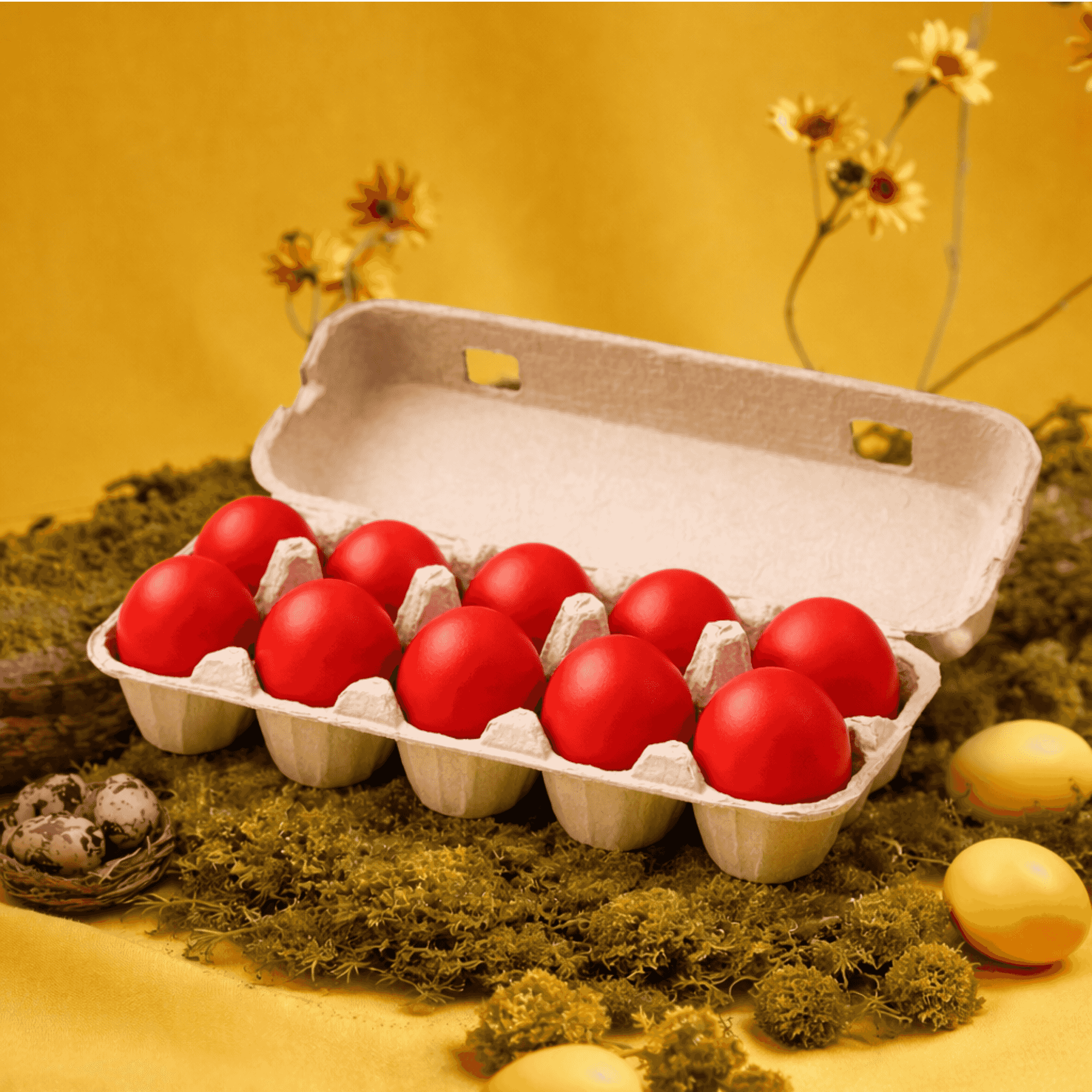 Set ouă roșii tradiționale