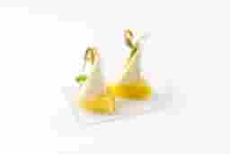 Canape with Brie cheese and pineaple