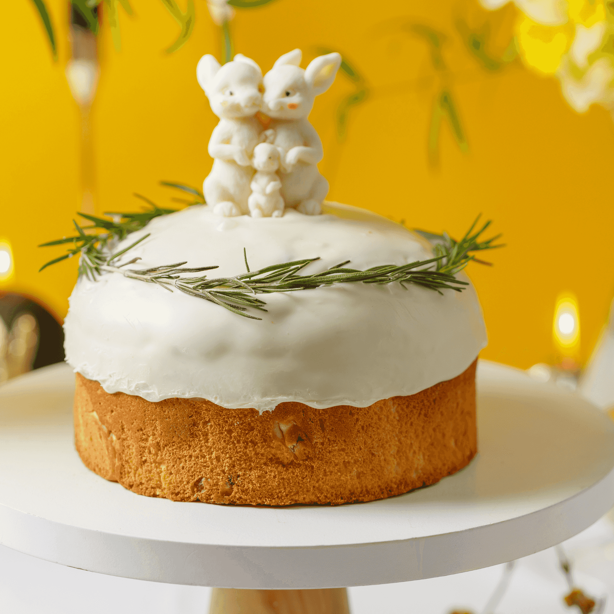 raditional Easter bread with dried fruits and vanilla cream