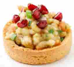 Mini-tart with roasted eggplant