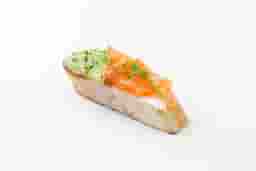 Bruschetta with salmon and avocado